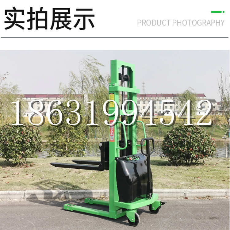 达日县电动叉车堆高车液压铲车电瓶1吨2吨站驾步行式小型全自动叉车